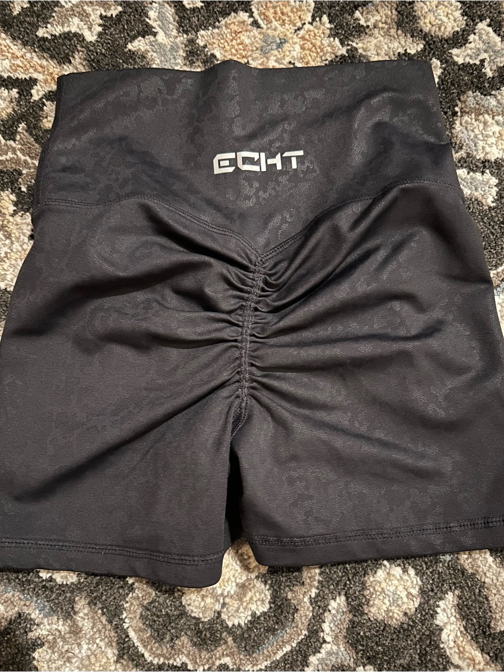 ECHT women’s super booty scrunch black shorts size XS